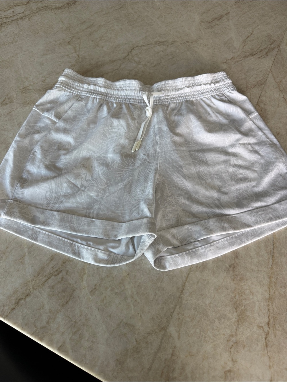 lululemon athletica White Athletic Drawcord Shorts
